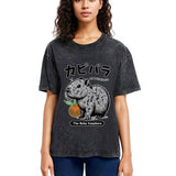 Tokyosol Cute Baby Capybara Washed T-Shirt