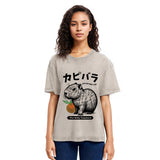 Tokyosol Cute Baby Capybara Washed T-Shirt