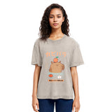 Tokyosol Capybara Soaking In Hot Springs Washed T-Shirt