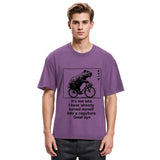 Tokyosol Funny Capybara Riding A Bicycle Washed T-Shirt
