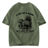 Tokyosol Capybara Doing Its Best Washed T-Shirt