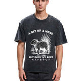Tokyosol Capybara Doing Its Best Washed T-Shirt