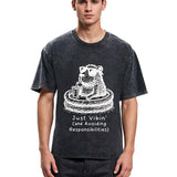 Tokyosol Capybara On A Bathing Vacation Washed T-Shirt