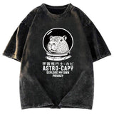 Tokyosol Astronaut Capybara Washed T-Shirt
