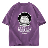 Tokyosol Astronaut Capybara Washed T-Shirt