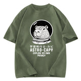 Tokyosol Astronaut Capybara Washed T-Shirt