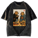 Tokyosol Capybara Tea Ceremony Washed T-Shirt