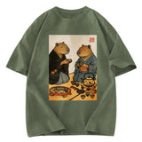 Tokyosol Capybara Tea Ceremony Washed T-Shirt