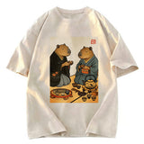 Tokyosol Capybara Tea Ceremony Washed T-Shirt