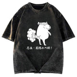 Tokyosol Funny Ninjutsu Fart Hiding Technique Washed T-Shirt