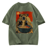 Tokyosol Capybara Ramen Lover Washed T-Shirt