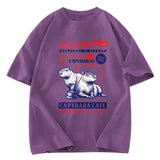 Tokyosol Tokyo Japan Capybara Cafe Washed T-Shirt