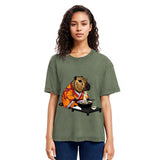 Tokyosol Cute Capybara Eating Ramen Washed T-Shirt