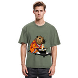 Tokyosol Cute Capybara Eating Ramen Washed T-Shirt