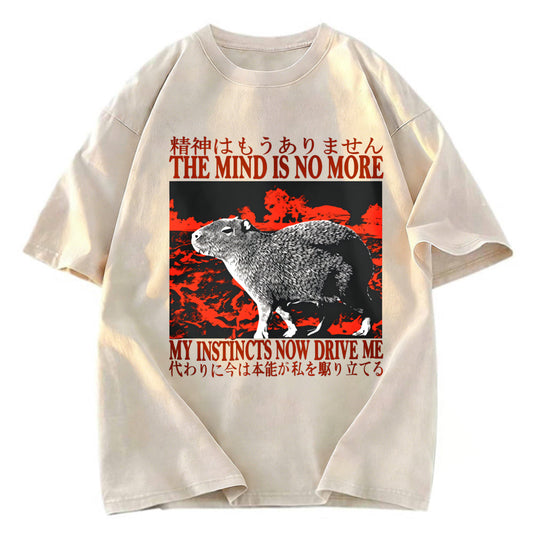 Tokyosol The Mind is No More Funny Capybara Washed T-Shirt