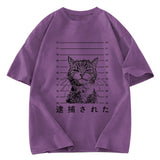 Tokyosol Cat That Was Arrested Washed T-Shirt
