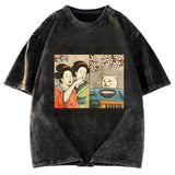 Tokyosol Japanese Woman Shouting at a Cat Classic T-Shirt