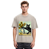 Tokyosol Van Gogh's Naughty Cat Washed T-Shirt