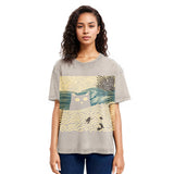 Tokyosol Kawaii Cat Japanese Washed T-Shirt