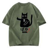 Tokyosol Japanese Baka Cat Washed T-Shirt