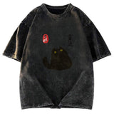 Tokyosol Black Civet Cat Washed T-Shirt