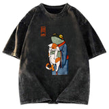 Tokyosol The Frog Holds The Cat Washed T-Shirt