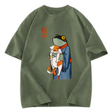 Tokyosol The Frog Holds The Cat Washed T-Shirt