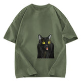Tokyosol Screaming Black Cat Washed T-Shirt