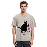 Tokyosol A Puzzled Cat Holding A Knife Washed T-Shirt