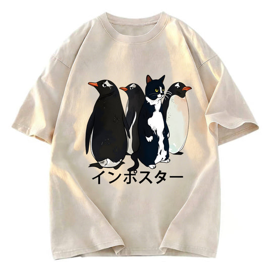 Tokyosol Imposter Among Penguins Washed T-Shirt