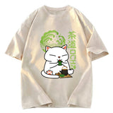 Tokyosol Cat Tasting Tea Washed T-Shirt