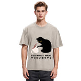 Tokyosol Tsundere Cat Funny Washed T-Shirt
