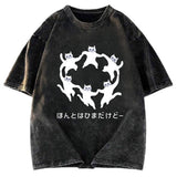 Tokyosol Leisure Cats Japanese Washed T-Shirt