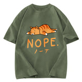 Tokyosol Cute Lying Cat Washed T-Shirt