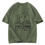 Tokyosol I'm From Tech Support Cat Washed T-Shirt