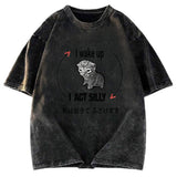 Tokyosol Wake Up Act Silly Washed T-Shirt