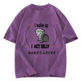 Tokyosol Wake Up Act Silly Washed T-Shirt