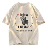 Tokyosol Wake Up Act Silly Washed T-Shirt