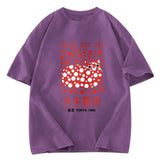 Tokyosol Japanese Polka Dot Art Washed T-Shirt