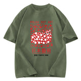 Tokyosol Japanese Polka Dot Art Washed T-Shirt