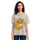 Tokyosol Cat Wearing A Cowboy Hat Washed T-Shirt