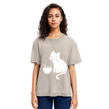 Tokyosol Cat Eating Ramen Japan Washed T-Shirt