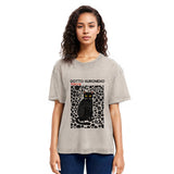 Tokyosol Polka Dot Art Cat Washed T-Shirt