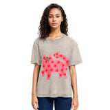 Tokyosol Cute And Mysterious Cat Washed T-Shirt