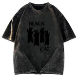 Tokyosol Four Black Cats Washed T-Shirt