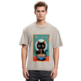 Tokyosol Ramen Fanatic Cat Washed T-Shirt
