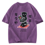 Tokyosol Vintage Black Cat Japanese Washed T-Shirt