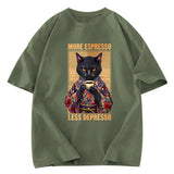 Tokyosol More Espresso Less Depresso Funny Washed T-Shirt