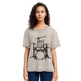 Tokyosol Handsome Cat Drummer Washed T-Shirt