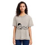 Tokyosol Warrior And Cat Are Both Hungry Washed T-Shirt